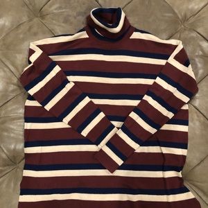 J. Crew Stripe Turtleneck Sweater